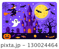 ハロウィン背景のかわいいハロウィンイラスト 130024464