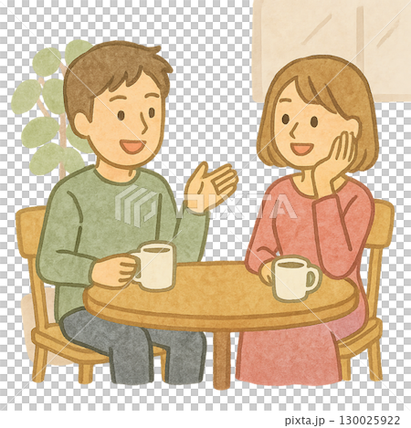 Male and female to talk 130025922