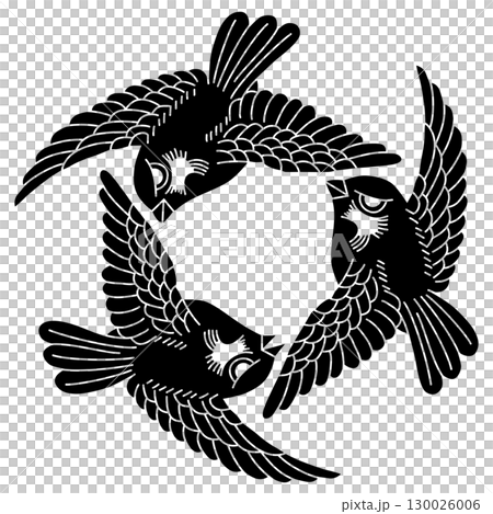 家紋です。飛び三羽雀と言います。 130026006