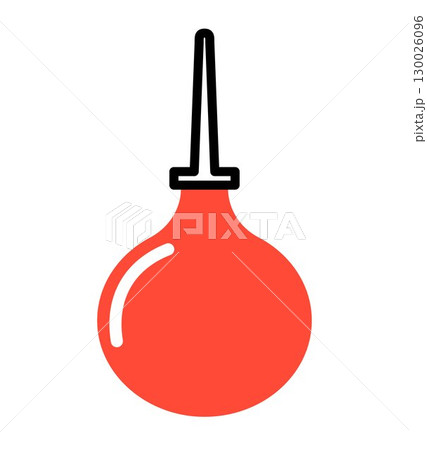 Medical enema icon, on transparent background, flat line design, vector illustration 130026096