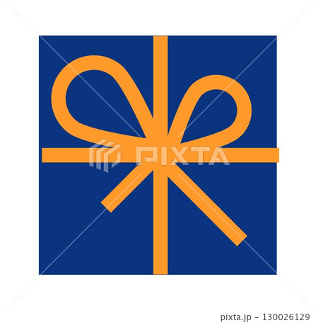Gift Box icon, on transparent background, flat line design, vector illustration Gift Box icon, on transparent background, flat line design, vector illustration 130026129