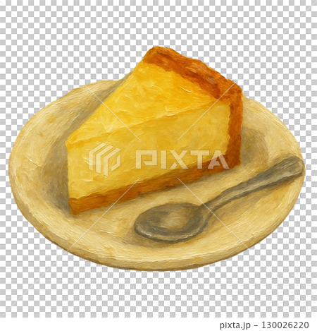 【喫茶店】チーズケーキのイラスト 130026220