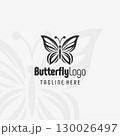 Timeless Butterfly Badge Logo Design 130026497
