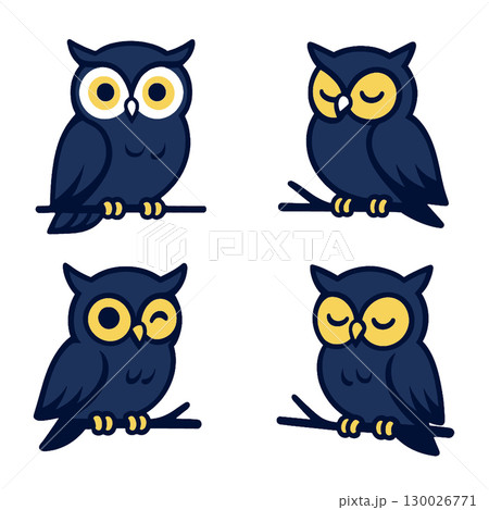 Coloring book coloring page owl transparency cute animal bird branch cartoon illustration Coloring book coloring page owl transparency cute animal bird branch cartoon illustration 130026771
