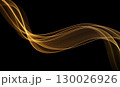 Abstract Gold motion light glow effect. Magic shiny line. 130026926