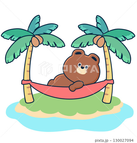 カートゥーン_ハンモックで寝る_01 130027094