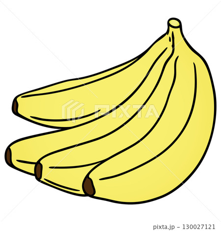 Realistic Colorful Banana Vector Illustration on White Background Realistic Colorful Banana Vector Illustration on White Background 130027121