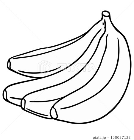 Educational Banana Vector Illustration Coloring Page 130027122