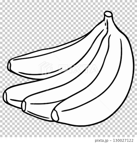 Educational Banana Vector Illustration Coloring Page 130027122