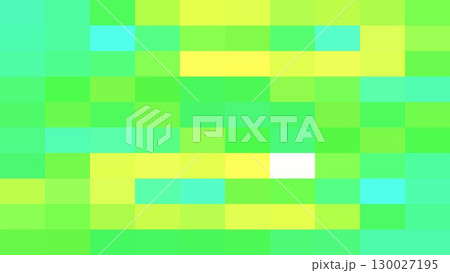 カラフルなビジネス背景　緑色　ポップ　デジタルなモザイク　ベクター 130027195