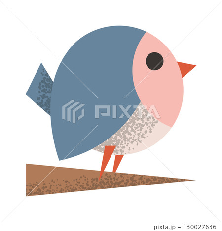 Bird tweeting on tree branch 130027636