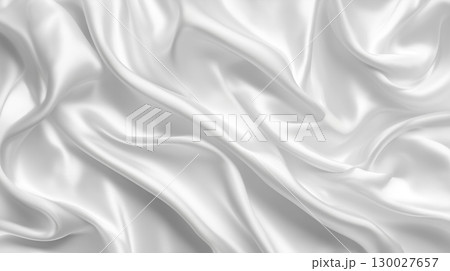 白いシルクの布の背景 130027657