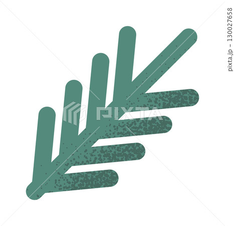 Geometric Christmas fir tree branch 130027658