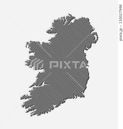 Abstract map of Ireland, parallel grey lines 130027996