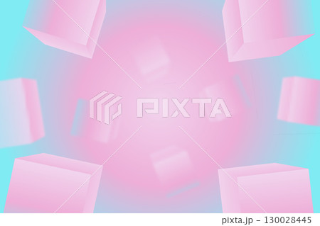 Abstract pink and blue gradient color background and cube shape elements vector illustration template for backdrop web banner poster Abstract pink and blue gradient color background and cube shape elements vector illustration template for backdrop web banner poster 130028445