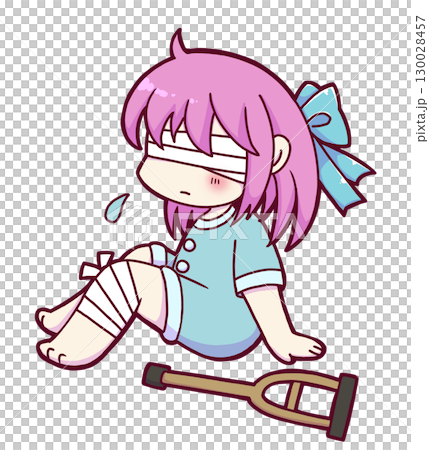 包帯だらけの女の子 130028457