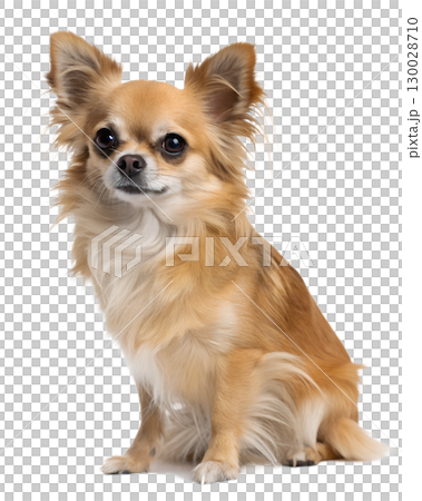 long-haired Chihuahua on transparent background 130028710