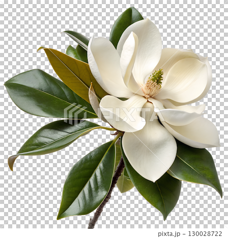 magnolia bloom isolated on transparent background 130028722