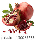 Lush pomegranate on transparent background 130028733
