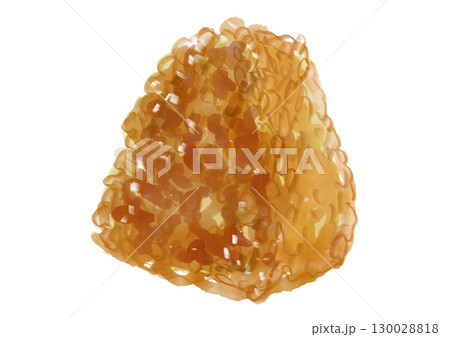 焼きたてで美味しそうな焼きおにぎりの手描き水彩イラスト 130028818