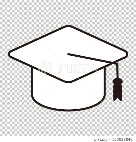 簡單的畢業帽插圖 130028848