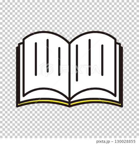 簡單的打開的書插畫 130028855