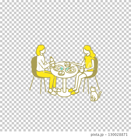 シェアハウスのかわいいイラスト 130028871