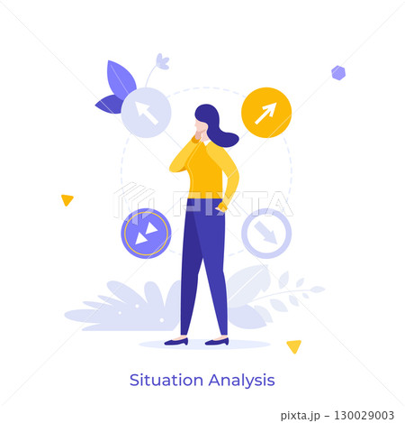 Modern Business Character Concept. Vector Illustration 130029003