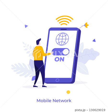 Modern Business Character Concept. Vector Illustration Modern Business Character Concept. Vector Illustration 130029019