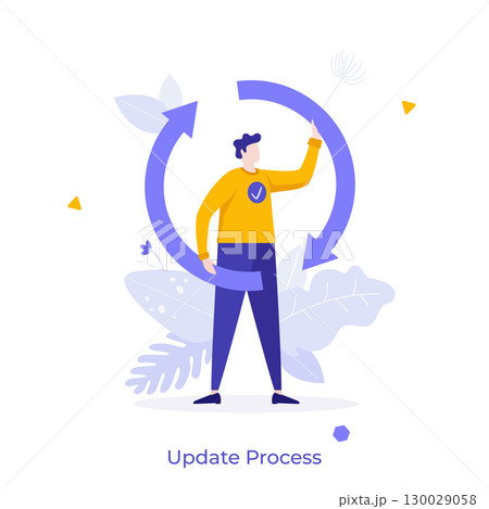 Modern Business Character Concept. Vector Illustration Modern Business Character Concept. Vector Illustration 130029058