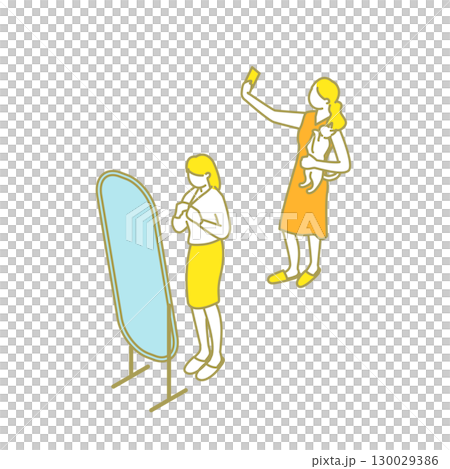 シェアハウスのかわいいイラスト 130029386