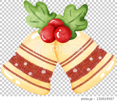 Holiday illustration of sweet candy and christmas cookies with ribbon bow. Holiday illustration of sweet candy and christmas cookies with ribbon bow. 130029567
