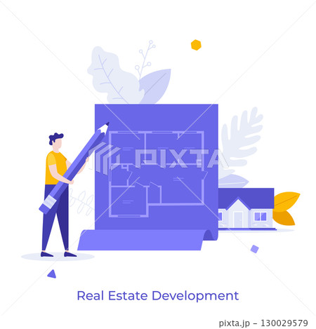 Modern Business Character Concept. Vector Illustration 130029579