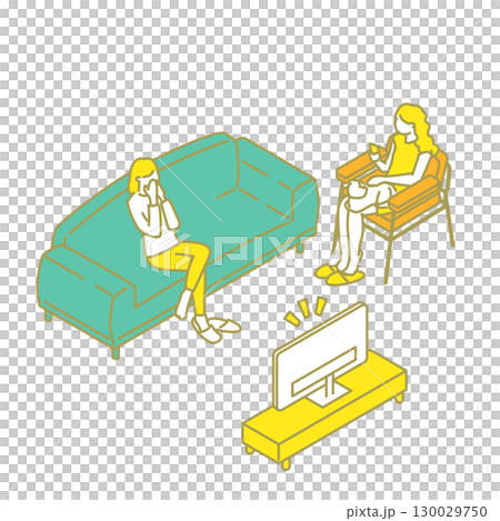 シェアハウスのかわいいイラスト 130029750