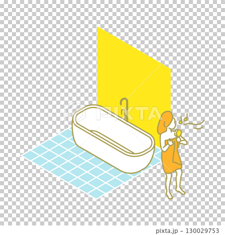 共享房屋的可愛插圖 130029753