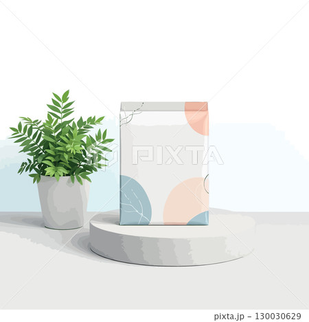 Vsai modern packaging mockup displaying eco friendly design with plant 130030629
