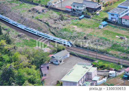 甲斐国「岩殿山城」の眺望　山梨県大月市　 130030653