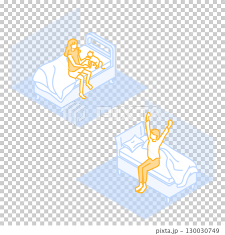 共享房屋的可愛插圖 共享房屋的可愛插圖 130030749