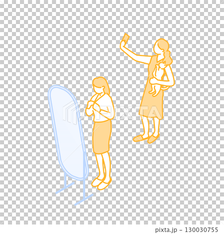 シェアハウスのかわいいイラスト シェアハウスのかわいいイラスト 130030755