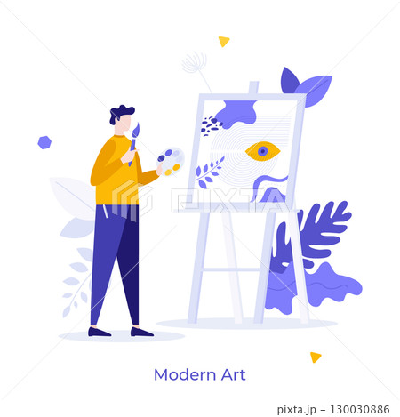 Modern Business Character Concept. Vector Illustration Modern Business Character Concept. Vector Illustration 130030886