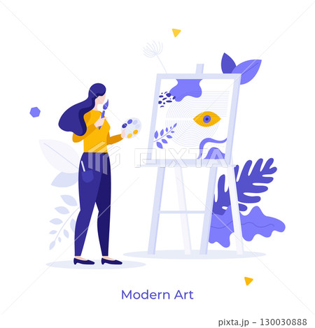 Modern Business Character Concept. Vector Illustration Modern Business Character Concept. Vector Illustration 130030888
