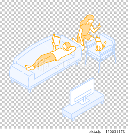 Cute illustration of a shared house Cute illustration of a shared house 130031178