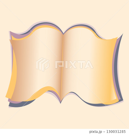 open book, reading, literature. Design element of books, notebooks, postcards, interior items 130031285