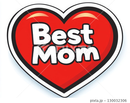 Heart-shaped design with the words Best Mom in bold letters 130032306