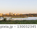 Sunset hour by the lake. Outdoors 130032345