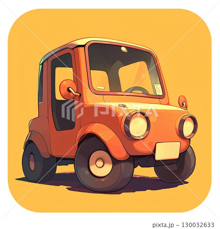 黄色い車のイラスト 130032633