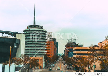 アメリカ ロサンゼルスのハリウッドの街並み アメリカ ロサンゼルスのハリウッドの街並み 130032932