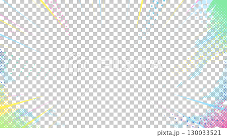 集中的線條和點的彩色和流行的背景插圖_16：9 130033521