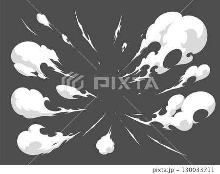 着地の衝撃の煙のエフェクト素材セット 着地の衝撃の煙のエフェクト素材セット 130033711