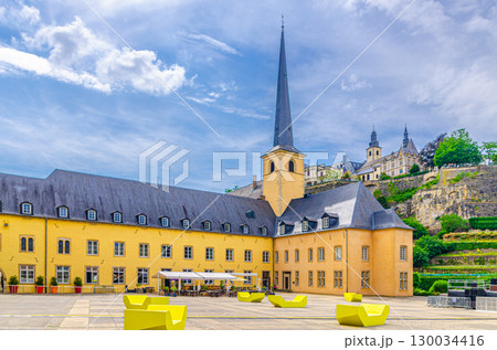 Abbey with Saint John's on the Stone catholic Church of Saint-Jean-du-Grund in Grund district of Luxembourg City historical centre 130034416